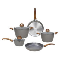 Набор посуды Tognana 56921 Set de vase antiaderente Natural Love, 8 buc, gri