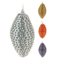 Decor de Crăciun și Anul Nou Promstore 33114 Украшение елочное Шишка 120mm сер/фиолет/зол/красн