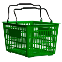 cumpără Coș din plastic 22 LT (mâner negru), verde în Chișinău