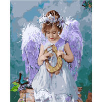 Pictura pe numere 40x50cm Fată înger 1982