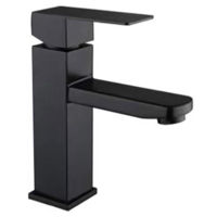 Смеситель для умывальника Mat|eco Inox Cubo черный-мат на умывальник