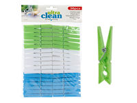 Набор прищепок пластик Ultra Clean 36шт, 3цвета