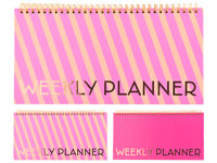 Ежедневник"Planner" , 27,5X13,5 см, 108 страниц, розовый, на спирали