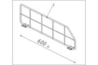 Separator pentru raft înalt 24" (600 mm) (zinc), metal