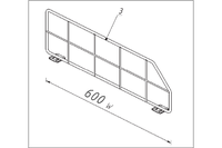 Разделитель для высокой полки 24" (600 мм) (цинк), металл