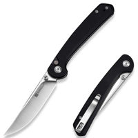 Нож походный Sencut S25007-2 Skelfin, G10 negru, Button Lock
