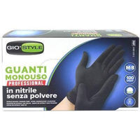 Аксессуар для дома GioStyle 51560 Перчатки нитриловые Gloves черные разм.M, 100шт