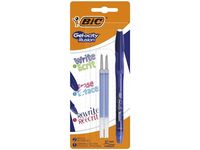 Набор ручка гелевая роллер BIC Gel-ocity синяя +2 стержня