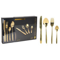 Набор столовых приборов Excellent Houseware 55085 tacamuri 24buc, inox, aurii