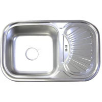 Chiuvetă bucătărie Rubano 120791incastrabila 750x490x180mm. (stânga), INOX, periat-0,8mm