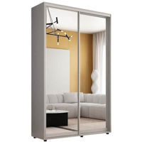Dulap Mobildor-Lux Compact uși glisante Oglinzi (140x45x240H cm) Grey