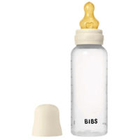 Поильник BIBS 5017216 Biberon din plastic anticolici Ivory cu tetina din latex 3+ luni, 270 ml