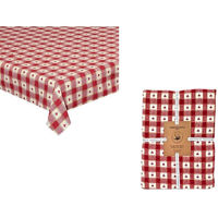 Домашний текстиль Promstore 54689 Скатерть 150X300 см Chalet, 100% хлопок, красная