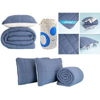 Комплект подушек и одеял Promstore 54951 Othello Egeo Life 220x240cm + 2 fete de perna, denim, 792gr