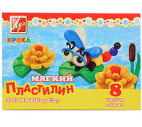 Plastilină moale 8 cul. "Kroha" 165g