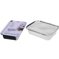 Посуда прочая Excellent Houseware 38705 Формы алюминиевые 4шт, 25.5x19x7cm, с крышкой