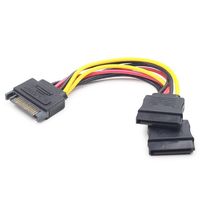 Cable SATA power splitter cable, 0.15 m, Cablexpert CC-SATAM2F-01