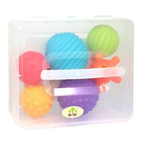 Jucărie New World SL84814 Set mingi viu colorate de diferite forme in cutie de plastic 6 buc, 1111D