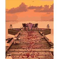 Tablou pe numere Strateg R 9 / 2 (HH011)(40075) Romanta pe dig, 40x50 cm