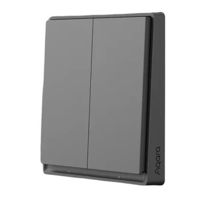 Întrerupător electric Aqara E1 - 2 клавиши (с нулём) круглый подрозетник - черный (QBKG41LM)