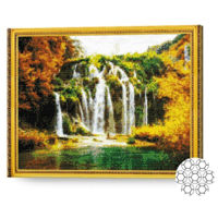 Tablou pe numere Art Gallery GA73971 Mozaic cu diamante 40x50cm Cascada tropica