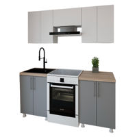 Мебель для кухни Smartex (30002) K1 180cm Alb+Grafit