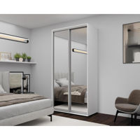 Шкаф Nex Home Dulap cu uși glisante, 120x60x240cm, Oglinda, Alb