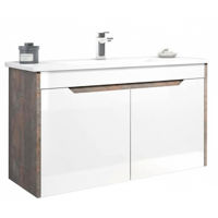 Шкаф под умывальник Orka Lago 85 Brown Stone/White