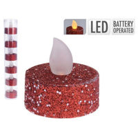 Декоративное освещение Promstore 48274 Набор свечей LED чайных с блестками 6шт, D3.8cm, красный