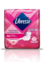 Прокладки Libresse Freshness & Protection Ultra - 4 капли (14 шт)