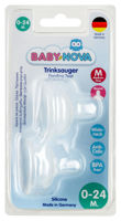 ”Baby-Nova” Tetină 0 luni+, cu debit mediu, Silicon, fără BPA, 2 buc. (14221)