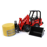 Mașină Bruder 2192 Încărcător Schaffer cu cleste pentru baloți rotunzi, 43231