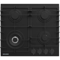 Встраиваемая поверхность газовая Wolser WL-BRD 6406 Black Matt Glass
