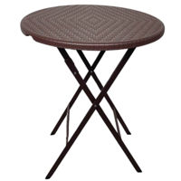 Садовая мебель Hydro S Круглый складной стол Ротанг, 60x74, Коричневый