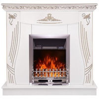 Камин электрический ArtFlame Napoli white & Gala silver