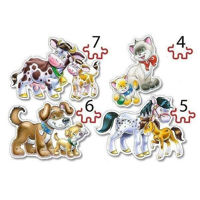Puzzle Castorland Puzzle B-04096 4in1 (4pcs, 5pcs, 6pcs, 7pcs)