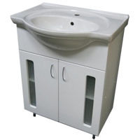 Dulap pentru lavoar Aquaplus Clasic 55 cu usi de sticla cu 7055