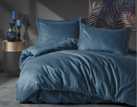 Lenjerie de pat pentru 2 persoane, CottonBox Stripe Mavi