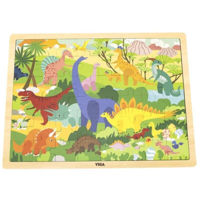 Головоломка PolarB 44584 Puzzle din lemn Dinozauri 48elem