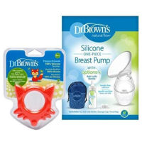 Молокоотсос Dr. Brown's 8586020673902 Set pompa de san manuala cu biberon+inel gingival Fox