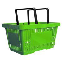 cumpără Coș din plastic , 22l (2 mânere din plastic) , cu spatiu pentru logo, verde în Chișinău