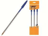 Set pixuri BIC Cristal Med 3buc, albastre