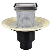 Trap de duș Hutterer & Lechner Sifon de pardoseala interior vertical PP HL310NPr-3020 D. 50/75/110 cu grila inox (132 х 132 mm)