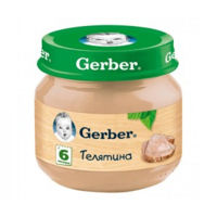 Gerber пюре из телятины, 6+ мес, 80 гр