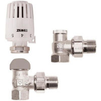 Supapă de închidere HERZ Set robinet cu cap termostat + retur 1/2" (88535)