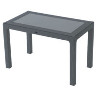 Mobilier pentru grădină Hydro S Masă Rattan cu sticlă, 120x70x75, Antracit