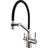 Смеситель кухонный Frap F 4397-5 (chiuveta plus flexibil) Alama SATIN