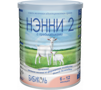 Lapte praf de capra Нэнни 2 cu prebiotice (6-18 luni) 800 g