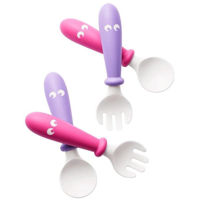 Seturi pentru hrănire bebelușilor BabyBjorn 073046A Set lingurite si furculite Pink/Purple