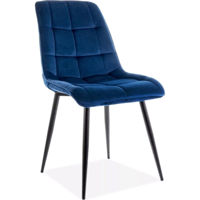 Стул Signal Chic velvet granatowy bl.86/ czarn stelaz